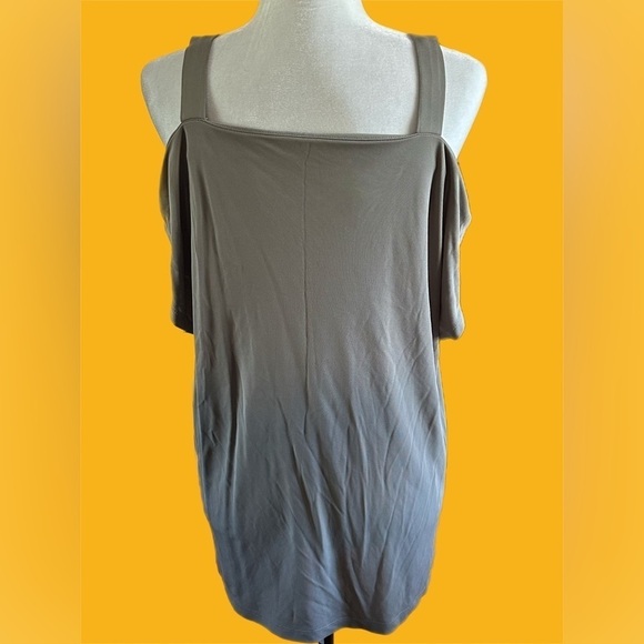 Babaton by Aritzia cold shoulder top in olive green. - Picture 4 of 10